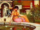 John William Godward A Lily Pond painting